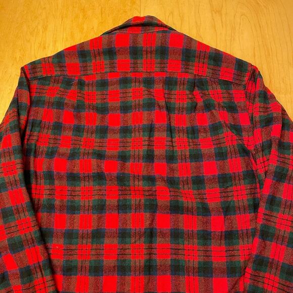 Vintage Pendleton USA Made 100% Wool Multicolor Size 16 Pattern VTG Shirt - Picture 9 of 9
